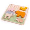 Bigjigs Baby Drevené puzzle Woodland