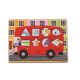 Bigjigs Toys Vkladacie puzzle autobus so zvieratkami