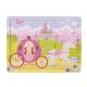 Bigjigs Toys Drevené puzzle princezná s kočiarom