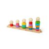 Bigjigs Toys Nasadzovanie Dúhová rodina