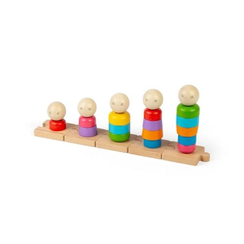 Bigjigs Toys Nasadzovanie Dúhová rodina