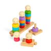Bigjigs Toys Nasadzovanie Dúhová rodina