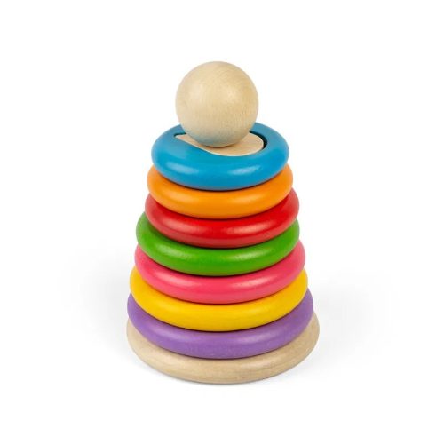 Bigjigs Toys Nasadzovanie tvarov na tyč