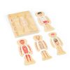 Bigjigs Toys Drevené puzzle Anatómia chlapec