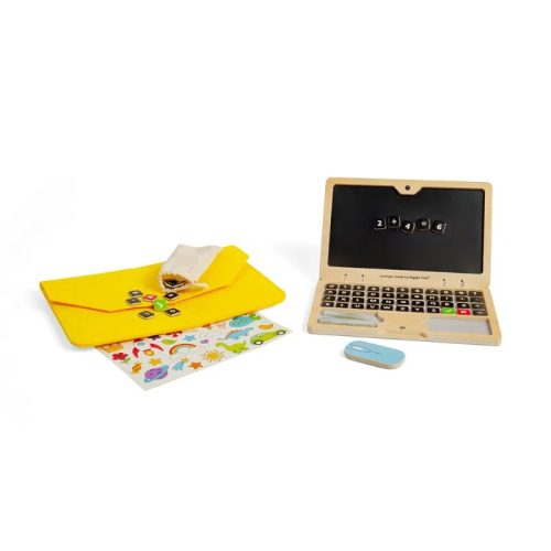 Bigjigs fa játék mágneses laptop kiegészítőkkel 95 db-os