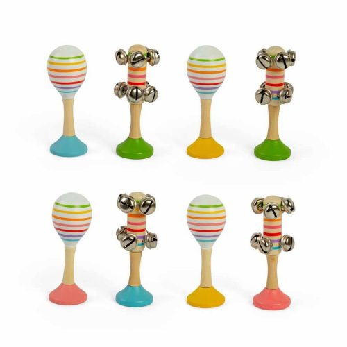 Bigjigs Toys Sada Rumba guľa a rolničky
