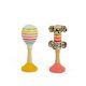 Bigjigs Toys Súprava Rumba guľa žltá a rolničky ružové