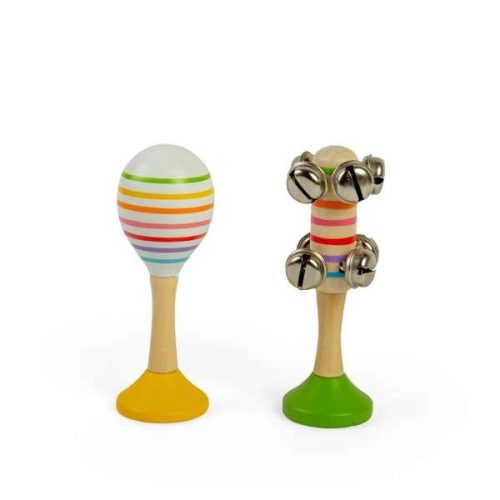 Bigjigs Toys Súprava
 Rumba guľa žltá a rolničky zelené