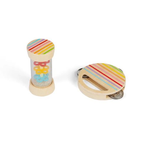 Bigjigs Toys Mini sada dažďová palička a tamburína