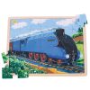 Bigjigs Toys Drevené puzzle historický vlak Mallard 35 dielikov