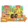 Bigjigs Toys Drevené puzzle bager 9 dielikov