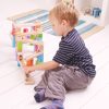 Bigjigs Toys Drevená guličková dráha farebná