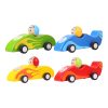 Bigjigs Toys Farebné drevené závodné auto 1ks