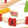 Bigjigs Rail Drevená vláčikodráha s vidieckou cestou 80 dielov