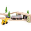 Bigjigs Rail Dlhý vagónik s uhlím + 2 koľaje