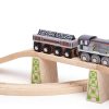 Bigjigs Rail Dlhý vagónik s uhlím + 2 koľaje