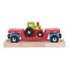 Bigjigs Rail Vagón s traktorom + 2 koľaje