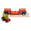 Bigjigs Rail Vagón s traktorom + 2 koľaje