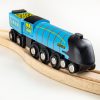 Bigjigs Rail Drevená replika lokomotívy Mallard + 3 koľaje