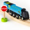 Bigjigs Rail Drevená replika lokomotívy Mallard + 3 koľaje