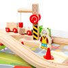 Bigjigs Rail Fa vonatpálya és asztal