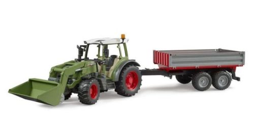 Bruder Traktor Fendt Vario 211 s čelným nakladačom a sklápacím prívesom