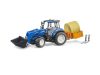 Bruder 2187 traktor New Holland T5.120  homlokrakodóval, billenő ládával és villákkal