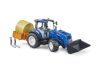 Bruder 2187 traktor New Holland T5.120  homlokrakodóval, billenő ládával és villákkal