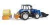 Bruder 2187 traktor New Holland T5.120  homlokrakodóval, billenő ládával és villákkal