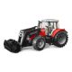 Bruder Traktor MASSEY FERGUSON 7624 s čelným nakladačom