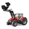 Bruder Traktor MASSEY FERGUSON 7624 s čelným nakladačom