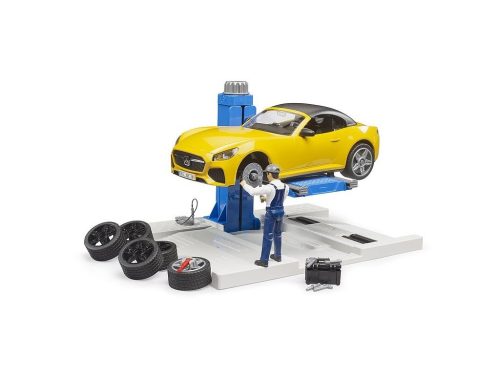 Bruder 62112 Szervizállomás roadster és szerelő