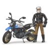 Bruder 63051 BWORLD Motocykel Scrambler Ducati Cafe Racer s jazdcom