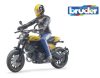 Bruder 63053 BWORLD Motocykel Scrambler Ducati Cafe Racer s jazdcom