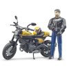 Bruder 63053 BWORLD Motocykel Scrambler Ducati Cafe Racer s jazdcom