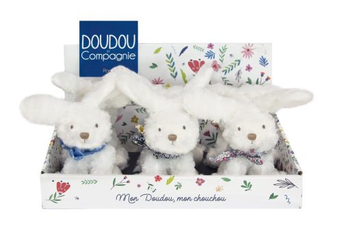 Doudou Plyšový zajačik so šatkou 12 cm