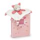 Doudou plüss mini szundikendő 20 cm-es cica