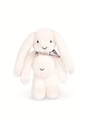 Doudou Plyšový zajačik so šatkou biely 35 cm