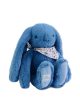 Doudou Plyšový zajačik so šatkou modrý 35 cm