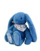 Doudou Plyšový zajačik so šatkou modrý 35 cm
