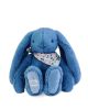 Doudou Plyšový zajačik so šatkou modrý 35 cm