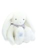 Doudou Plyšový králík XXL s šátkem bílý 50 cm
