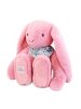 Doudou Plyšový králik XXL so šatkou ružový 50 cm