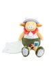 Doudou Darčeková sada Plyšová kravička Aneth s dečkou zelená 28 cm