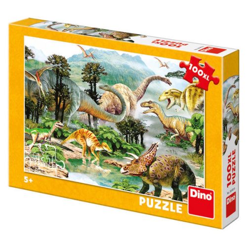 Dino Puzzle  Život dinosaurov 100 dielikov