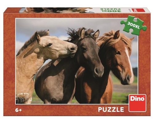 Dino Puzzle Farební kone 300 XL dielikov