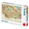 Dino Puzzle Mapa Českej republiky 500 dielikov