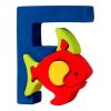 Fauna fa puzzle ABC betűk F (hal)