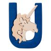 Fauna fa puzzle ABC betűk U (unikornis)