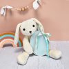 Doudou Histoire d'Ours Plyšový kamarát biely zajačik 40 cm